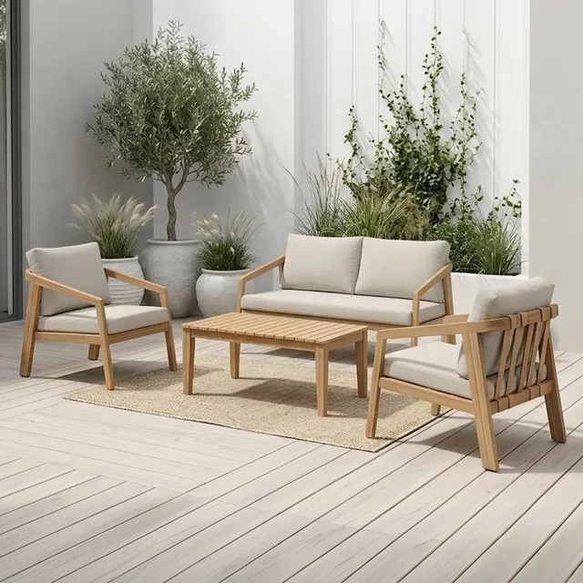concept-usine-sapa-4-salon-de-jardin-bois-acacia-4-places image 1