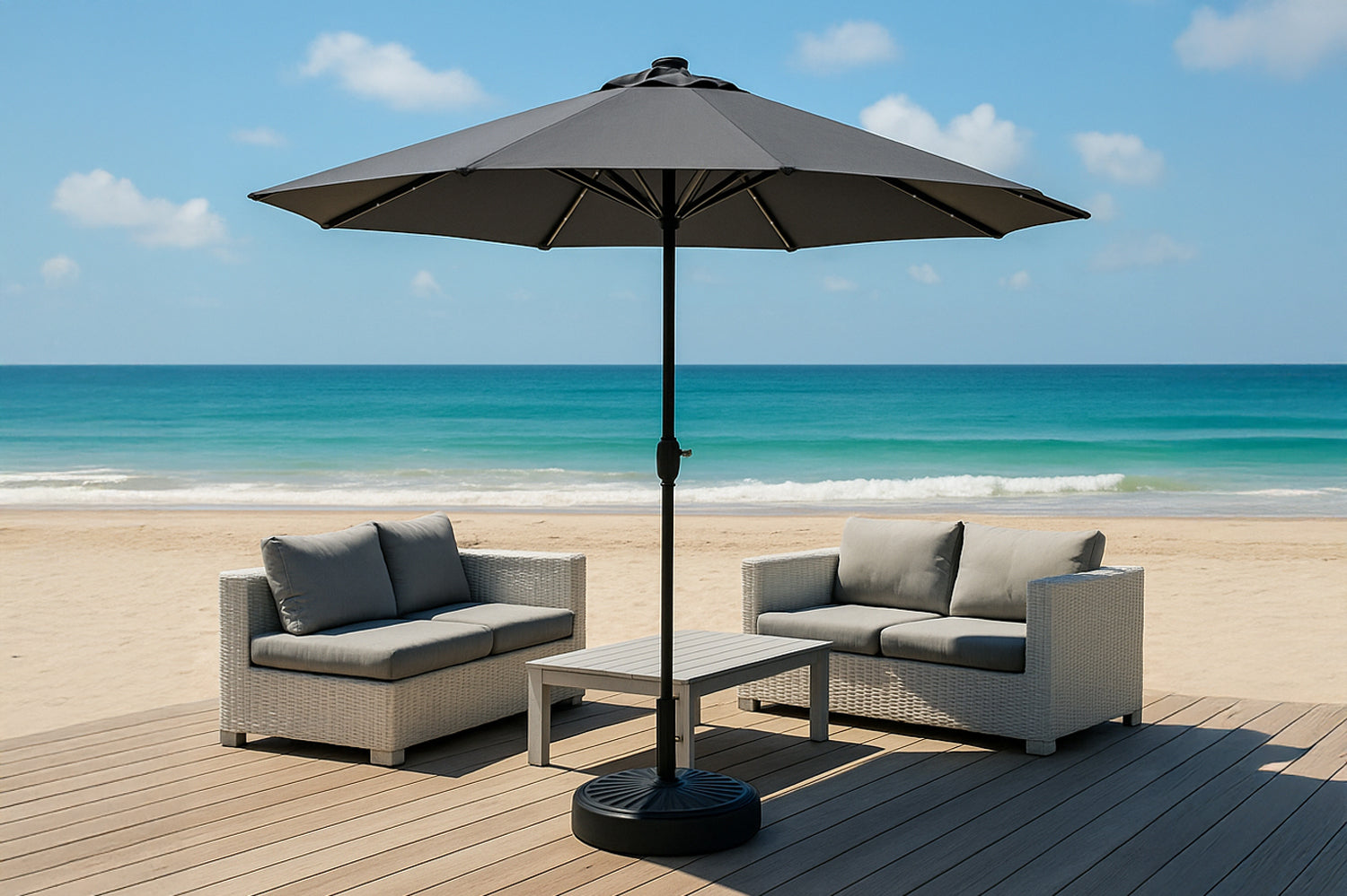 concept-usine-amalfi-parasol-droit-led-rond image 1