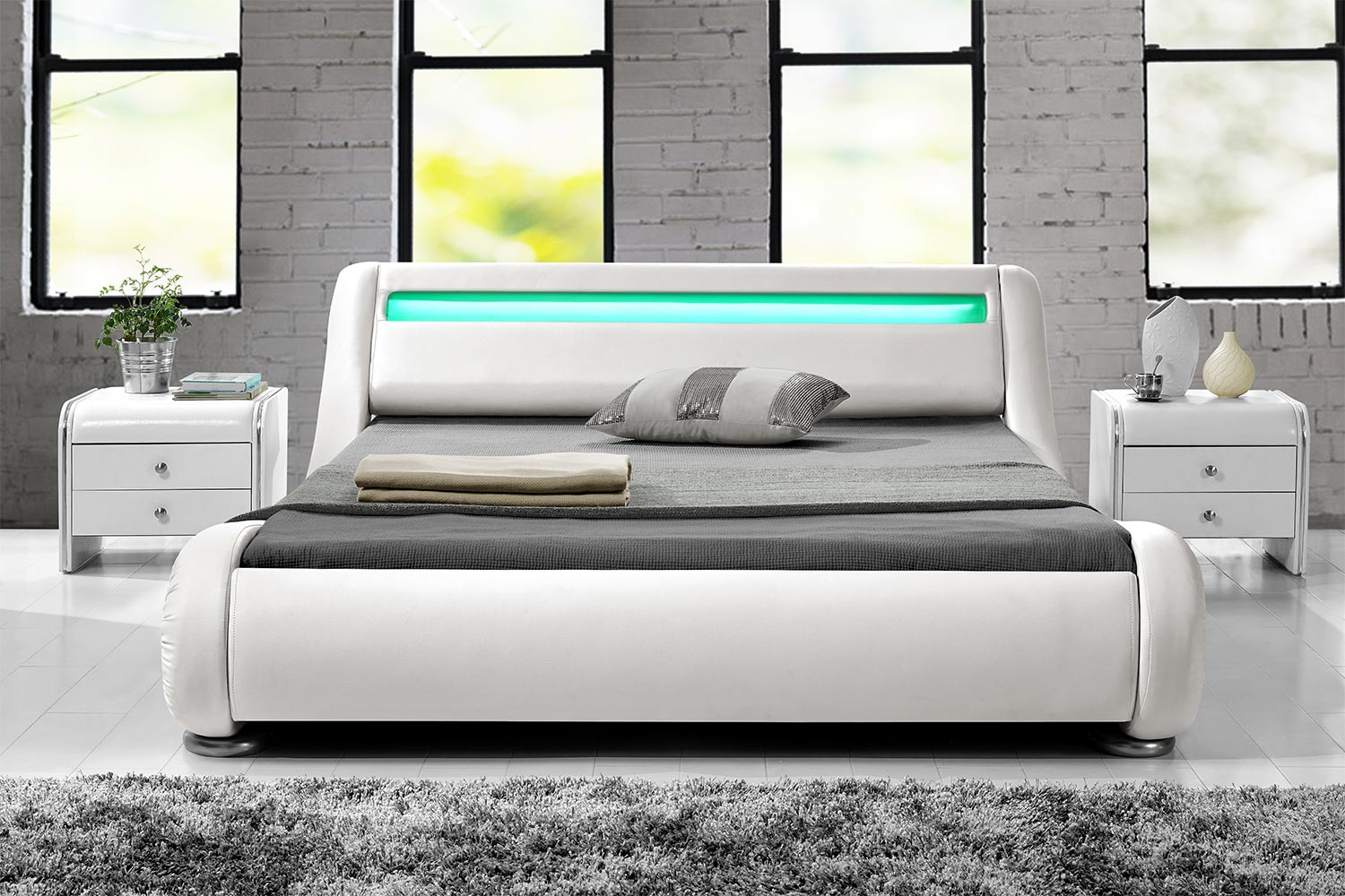 concept-usine-seattle-lit-140x190-led-noir-coffre image 3