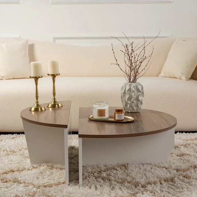 concept-usine-xyn-table-basse-ronde-blanche-modulable image 1