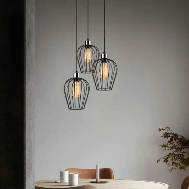 concept-usine-mia-suspension-3-lampes-m-tal-noir-cage-industrielle image 1