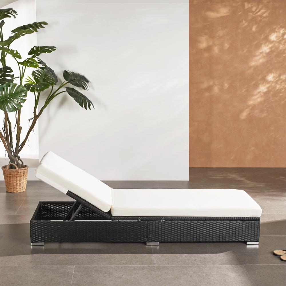 concept-usine-sunny-transat-bain-de-soleil-r-sine-tress-e-noir-inclinable image 2