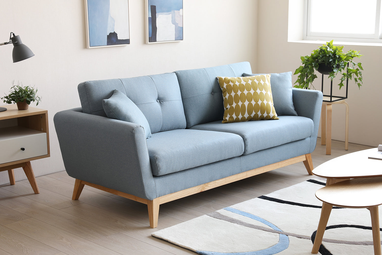 concept-usine-hoga-canap-tissu-3-places-gris-clair image 3