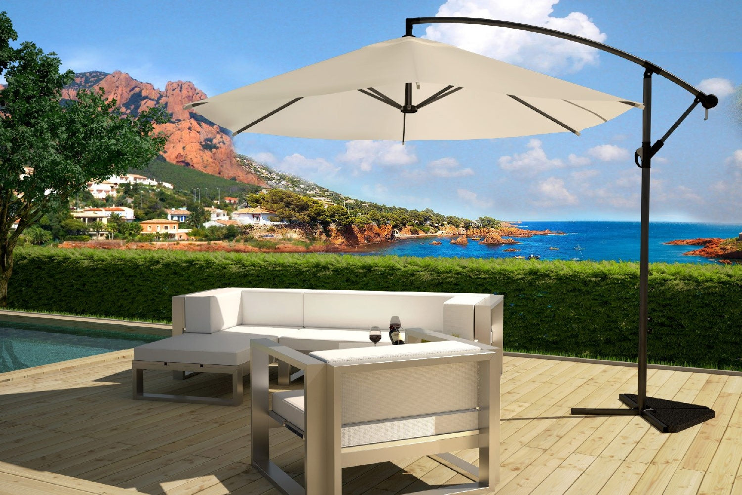 concept-usine-porticcio-parasol-d-port-gris-300-cm-inclinable image 7