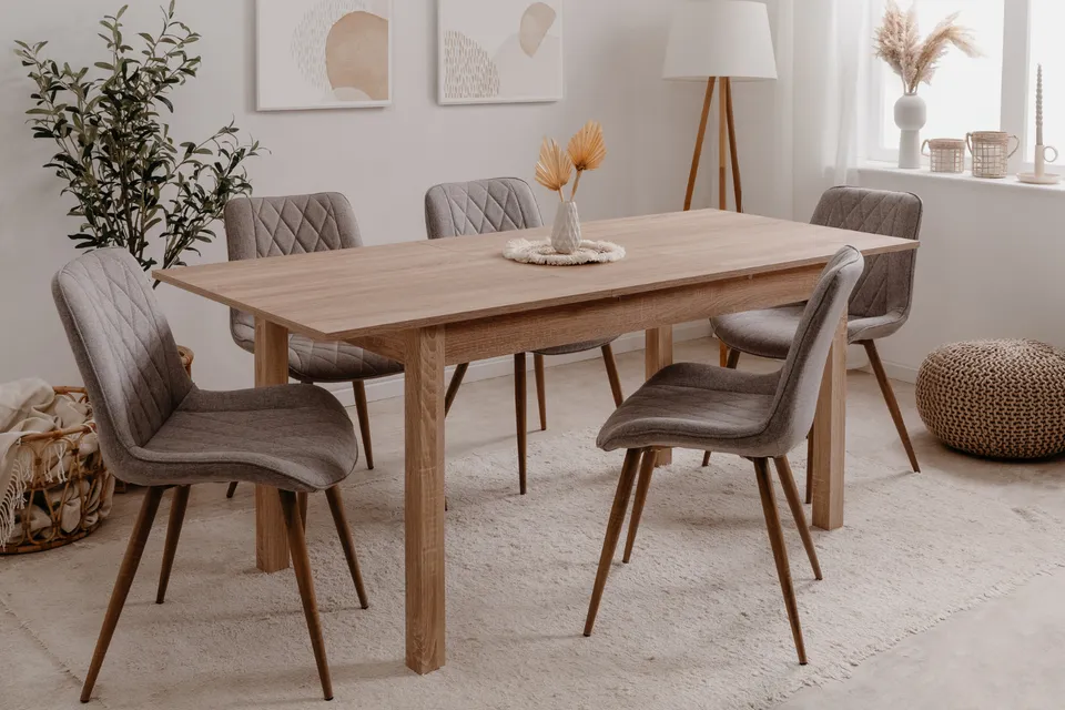 concept-usine-brooks-table-salle-manger-bois-extensible-6-places image 1
