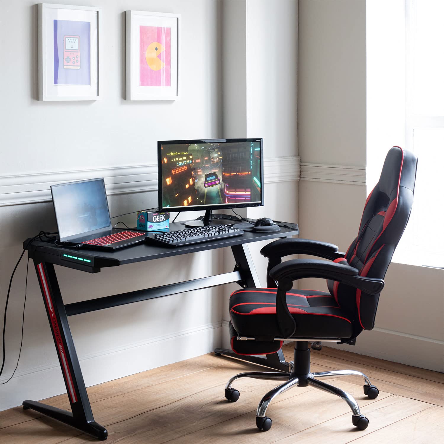 happy-garden-lampedusa-fauteuil-gamer-link-rouge-large-pivotant image 8