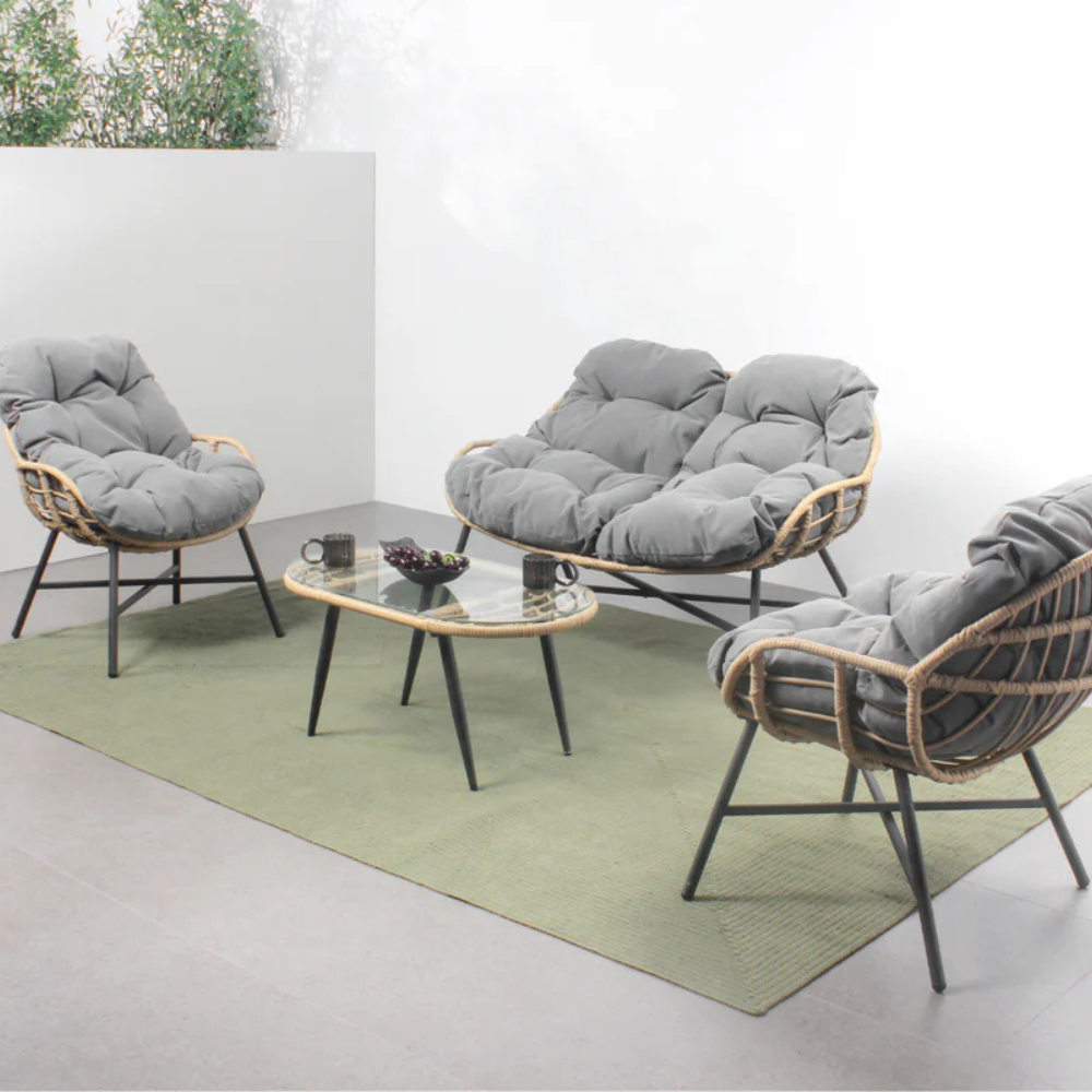 concept-usine-evora-salon-de-jardin-4-places-beige image 1