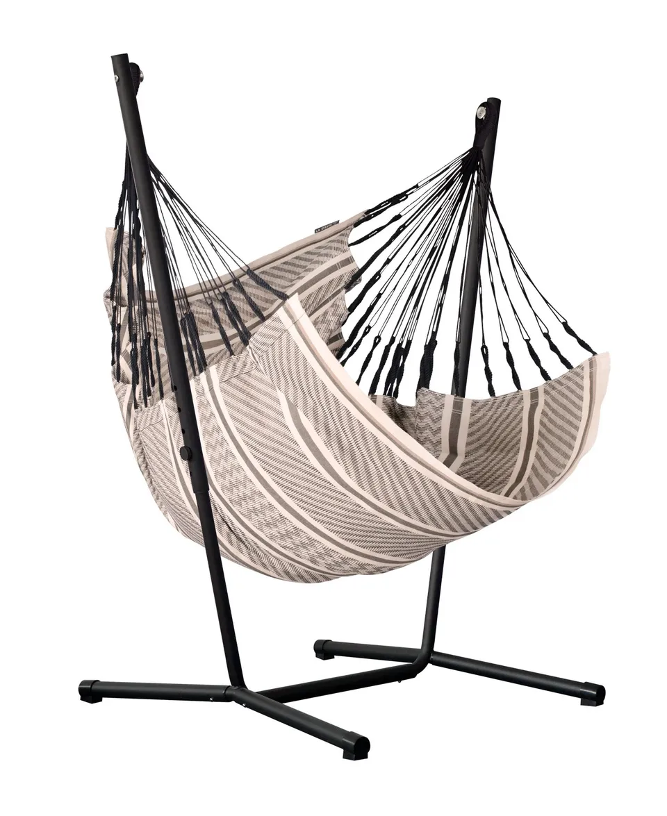 la-siesta-fiji-fauteuil-suspendu-coton-bio-zebra-basic-avec-support image 1