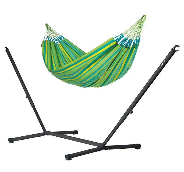 la-siesta-nautico-hamac-ext-rieur-lime-double-350-cm-anthracite image 1