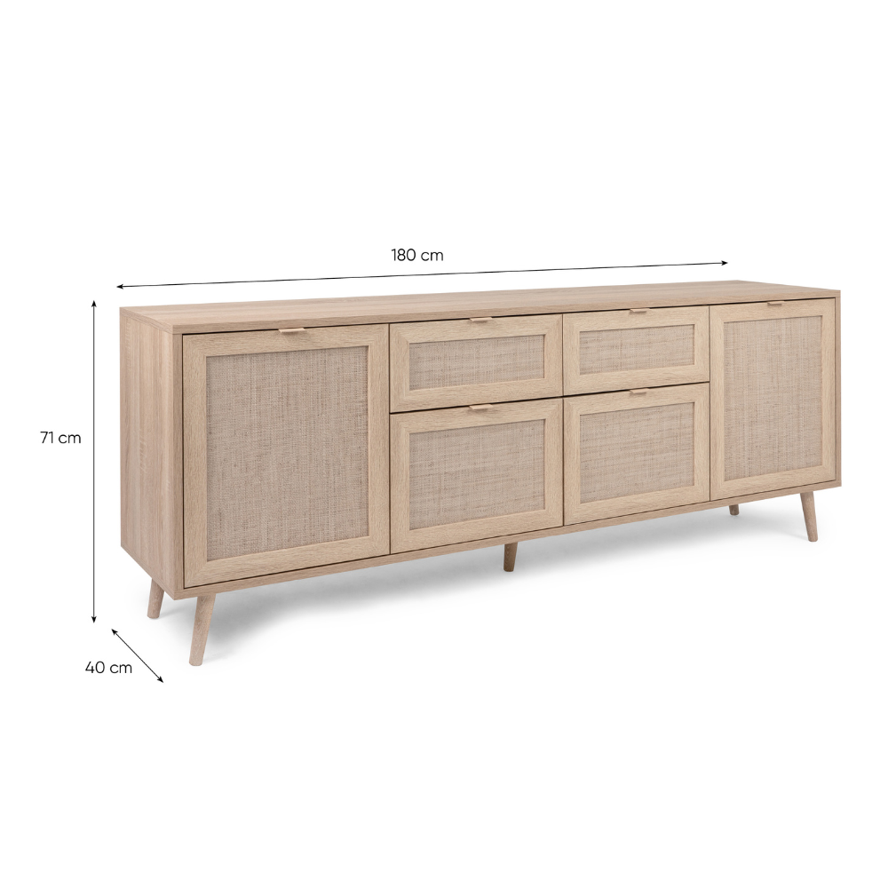 concept-usine-tivat-buffet-4-portes-ch-ne-180-cm image 3