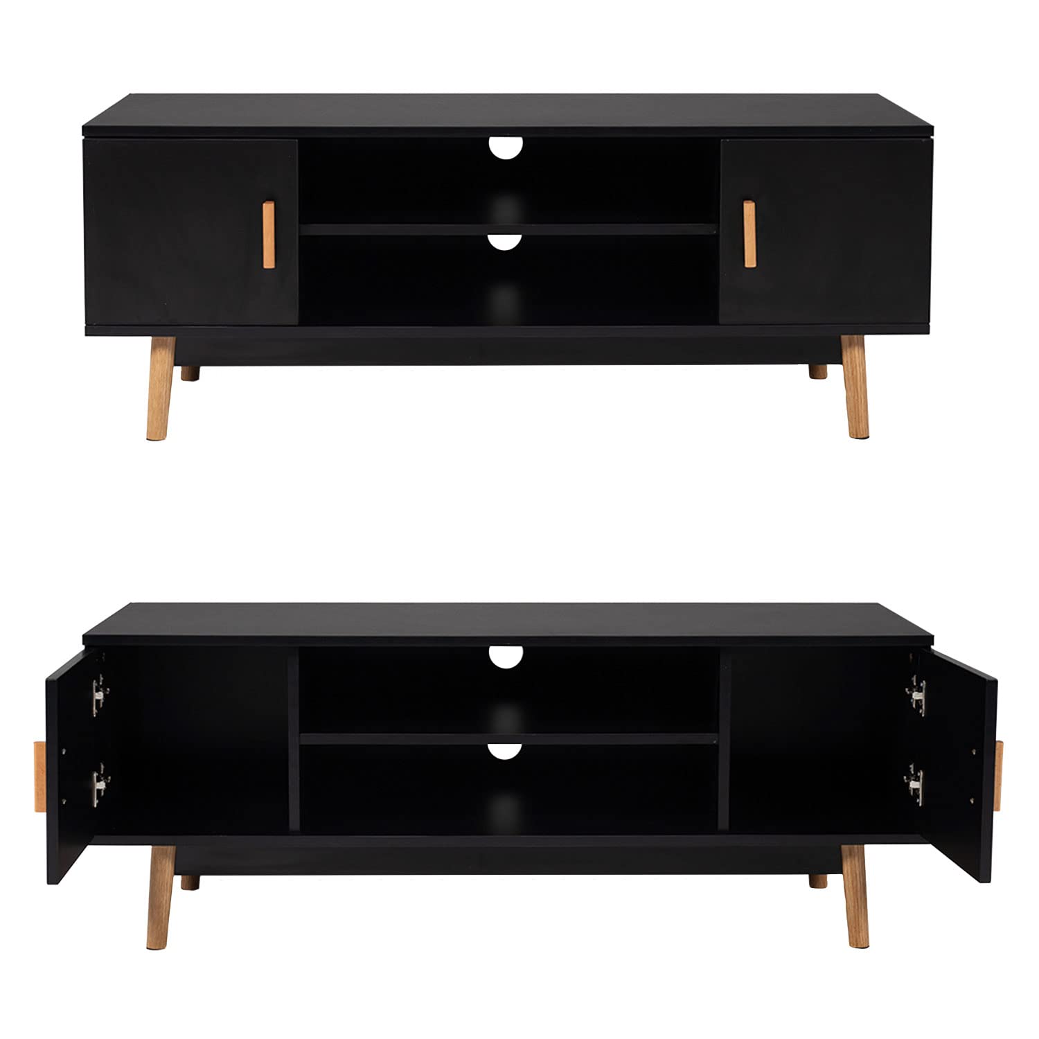 happy-garden-sicilia-meuble-tv-joey-noir-120-cm image 2