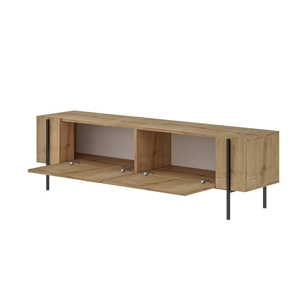 concept-usine-frena-meuble-tv-ch-ne-m-tal-160-cm-placards image 7