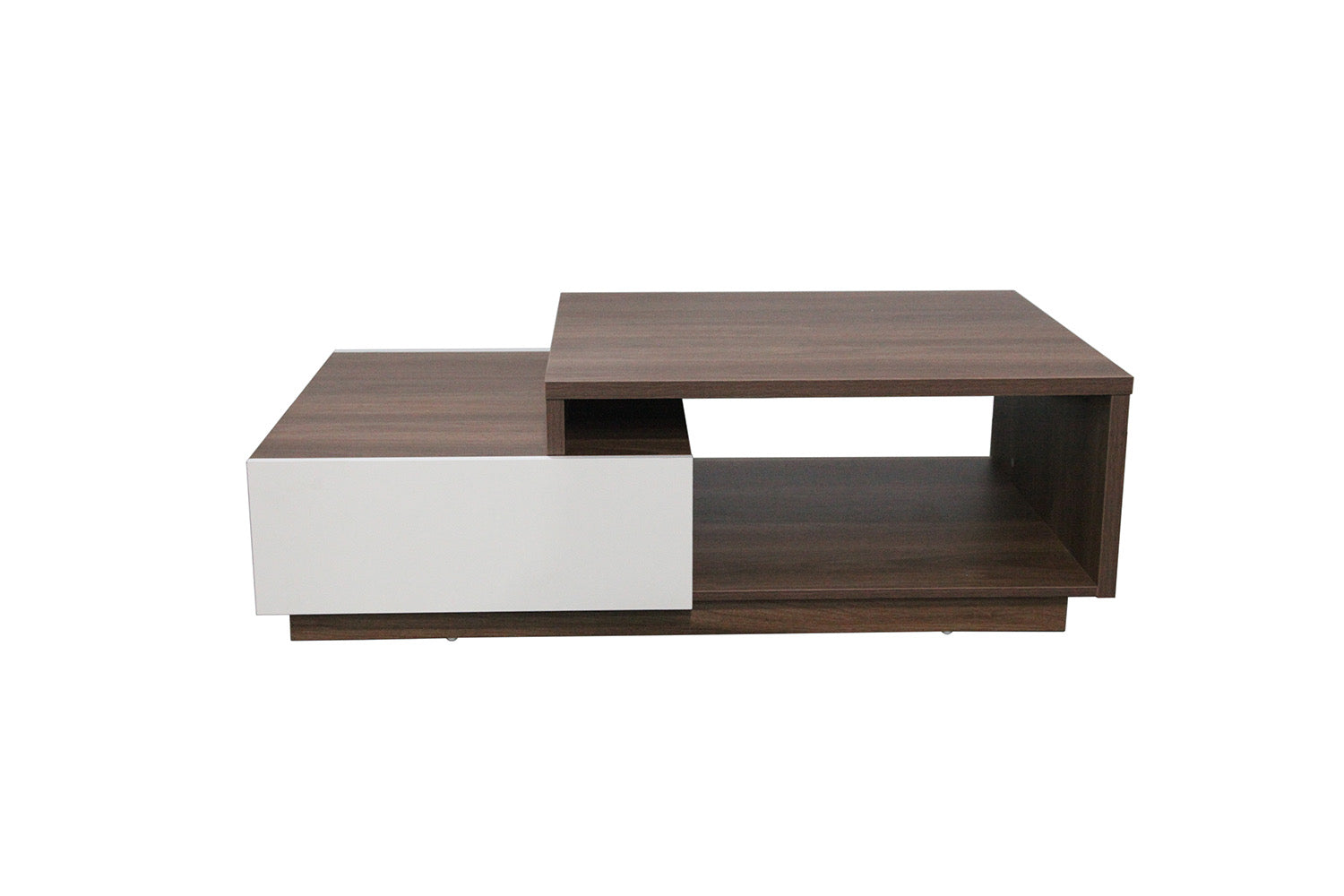 concept-usine-montreal-table-basse-bois-blanc-2-tiroirs image 2