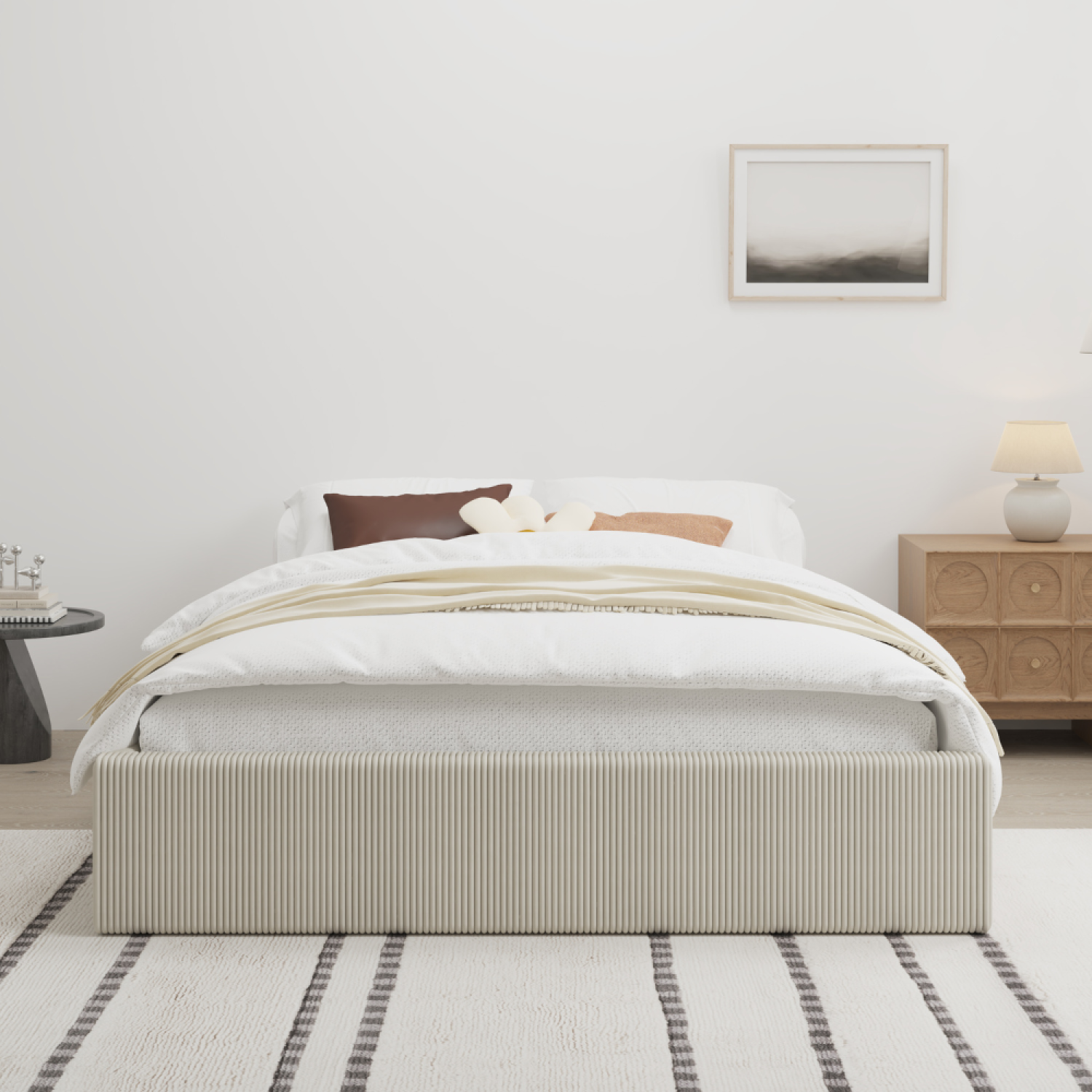 concept-usine-austin-lit-coffre-160x200-velours-beige image 3