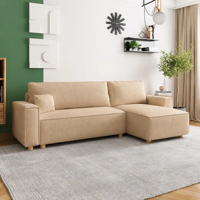 concept-usine-cosy-canap-d-angle-convertible-beige-4-places image 1