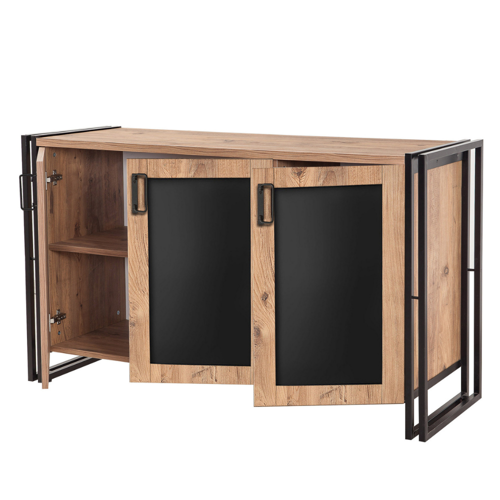 concept-usine-erna-buffet-bois-noir-135-cm-3-portes image 4