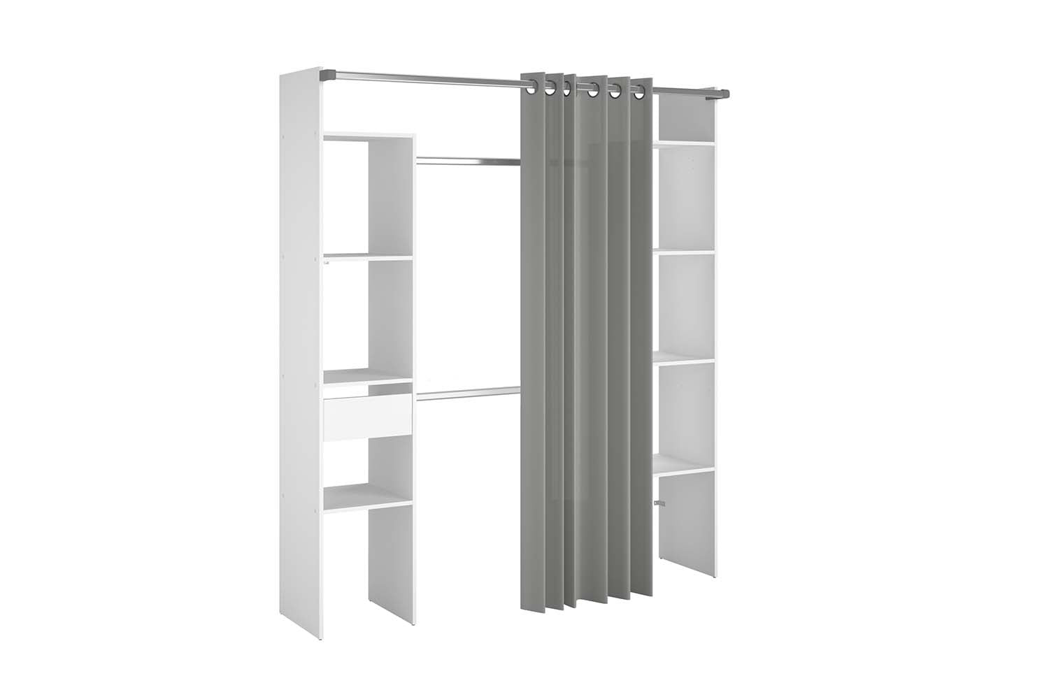 concept-usine-elys-e-dressing-blanc-avec-rideau-et-tiroir image 2