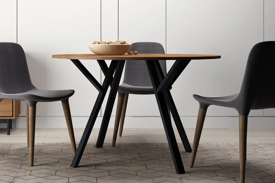 concept-usine-woody-table-salle-manger-ronde-4-places image 1