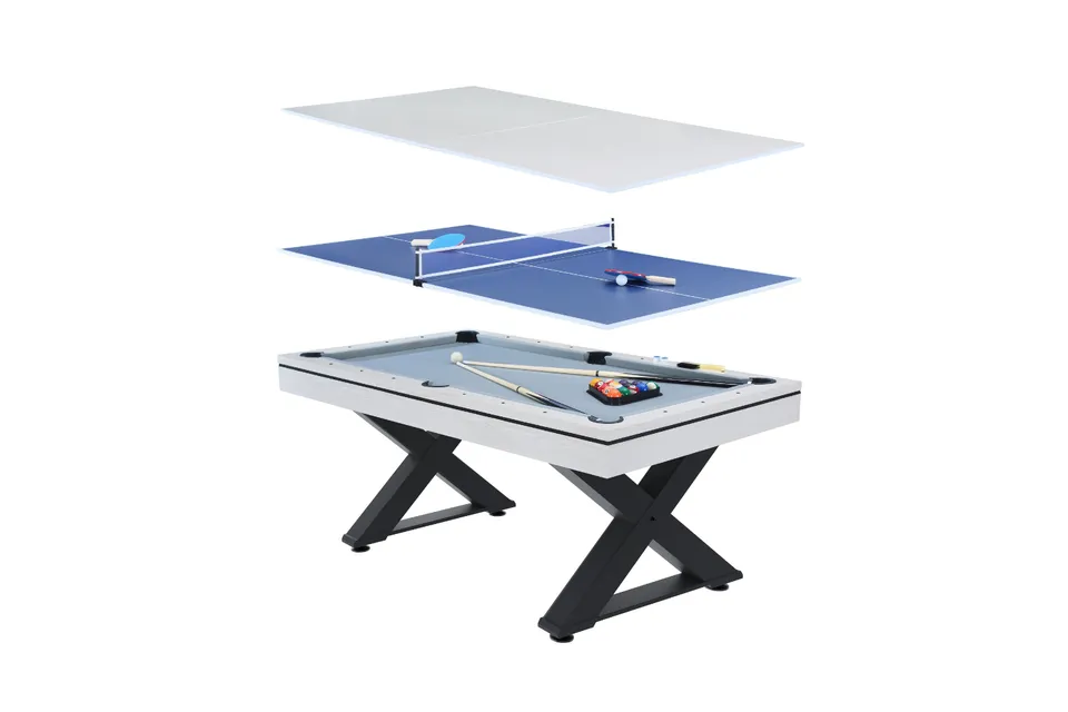 concept-usine-texas-table-billard-multijeux-blanc image 1