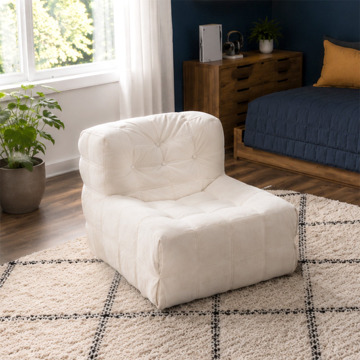 concept-usine-xandra-fauteuil-compress-velours-beige-1-place image 2