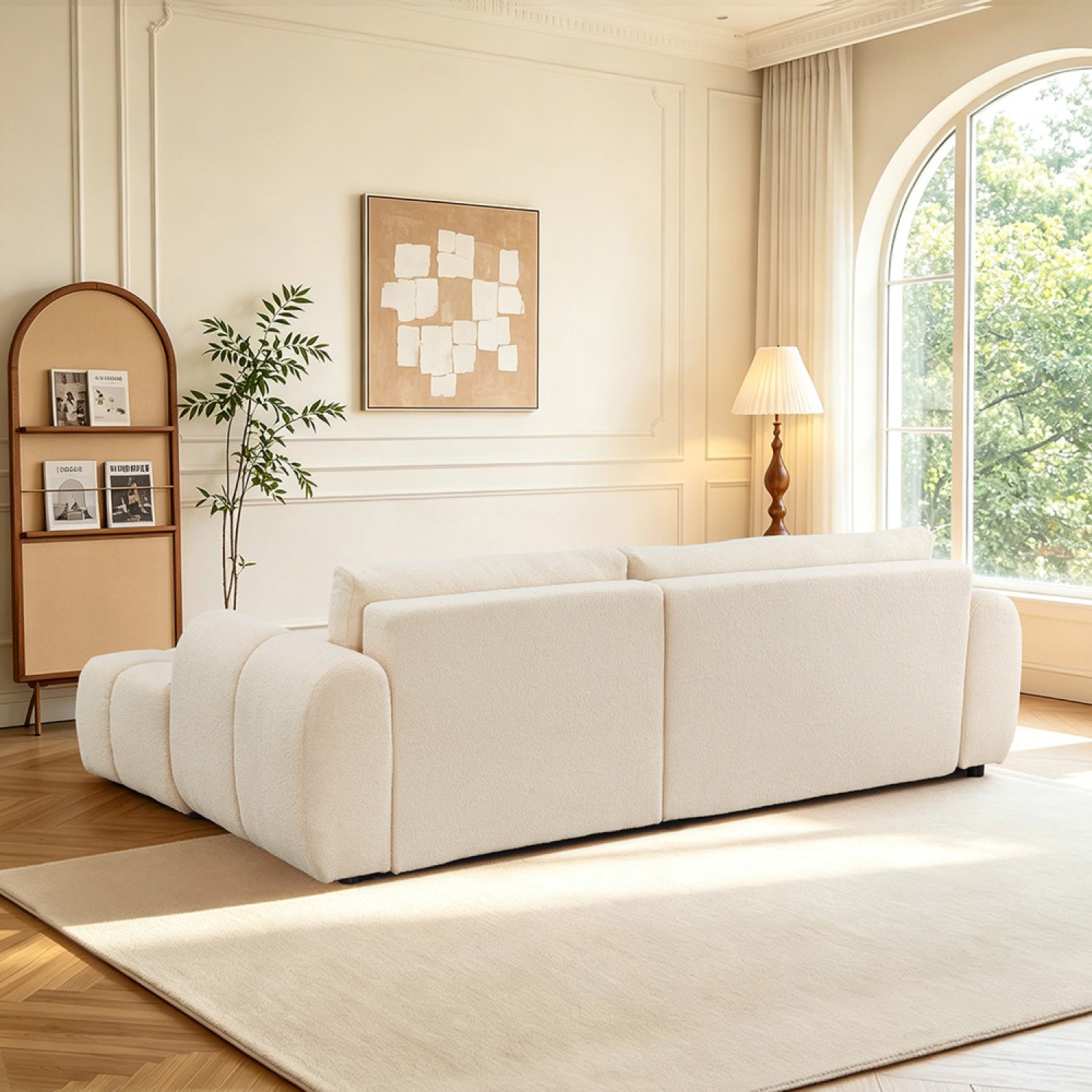 concept-usine-palms-canap-convertible-tissu-bouclette-beige image 8
