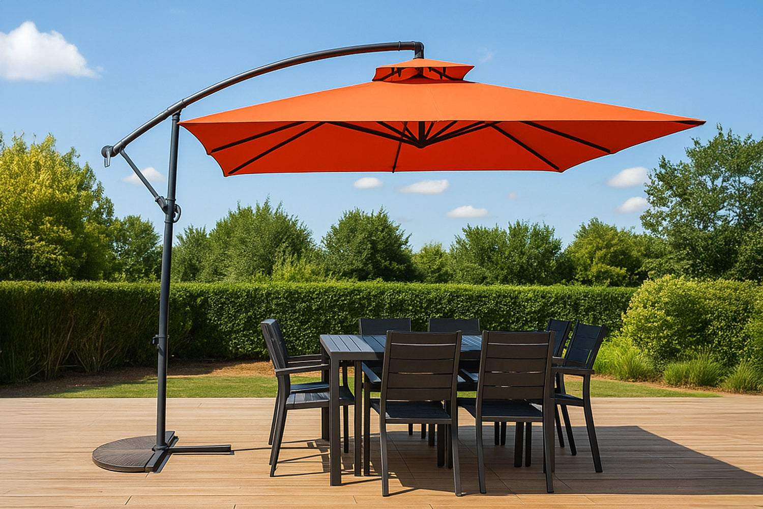 concept-usine-capri-parasol-d-port-3x3-m-gris-inclinable image 4