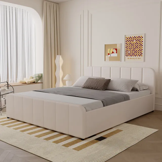 concept-usine-tampa-lit-coffre-160x200-velours-beige image 1