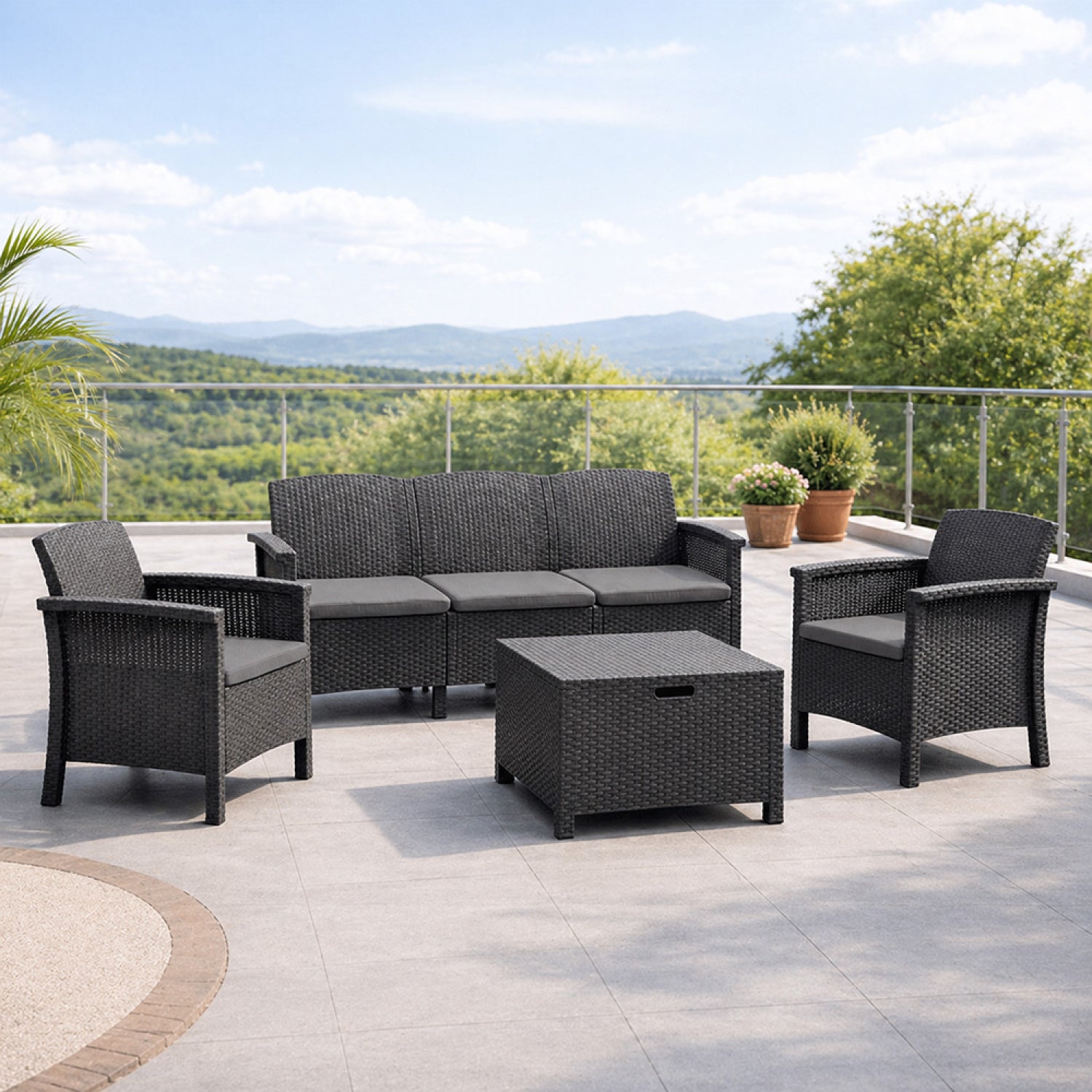 concept-usine-maniza-5-salon-de-jardin-5-places-gris-coffre image 1