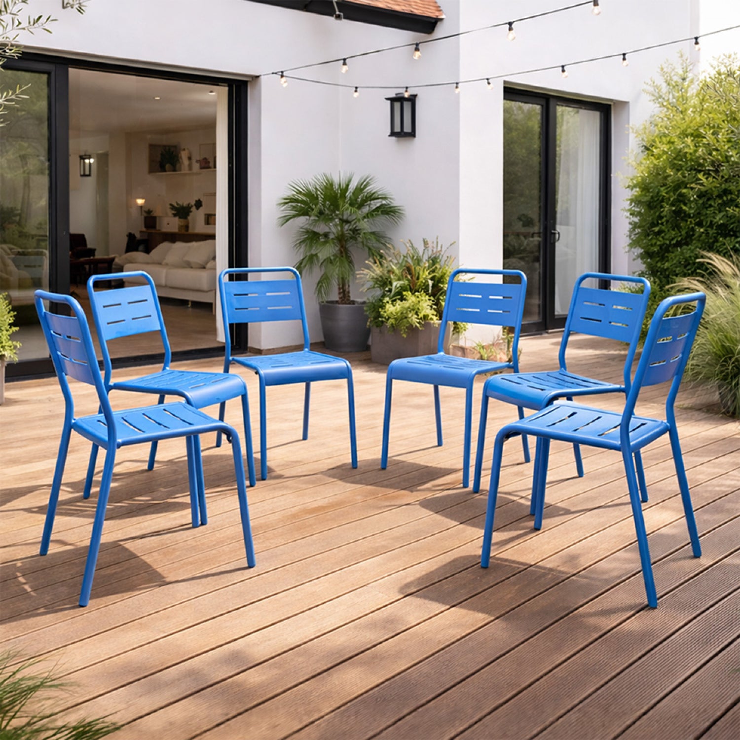 concept-usine-bergame-chaise-de-jardin-empilable-vert-lot-6 image 2