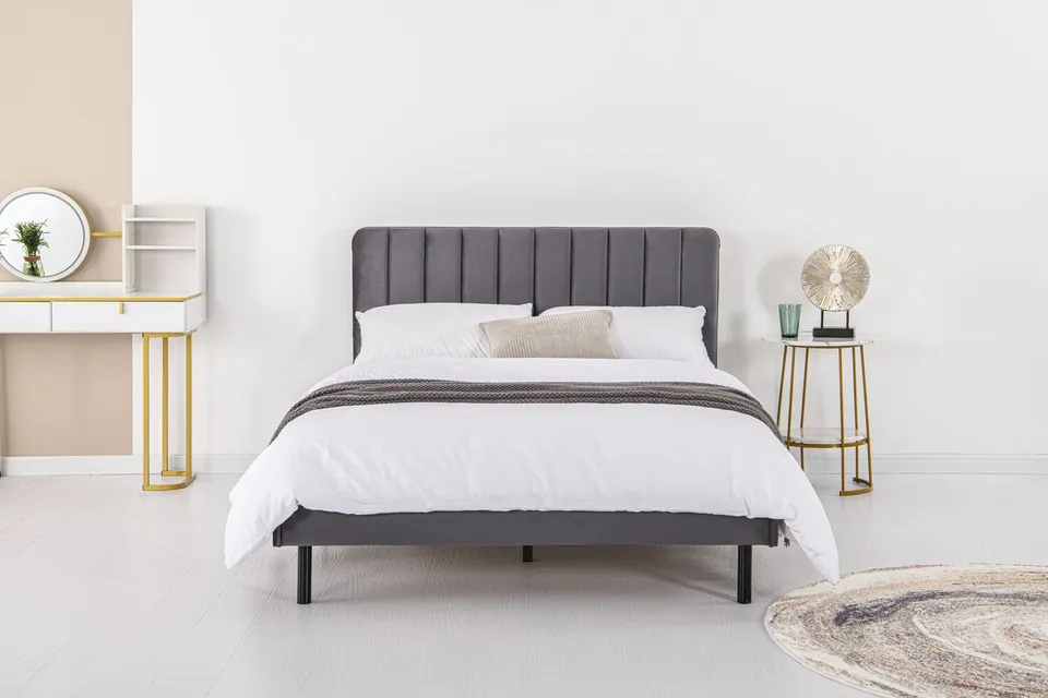 concept-usine-oxford-lit-velours-gris-140x190-cm image 1