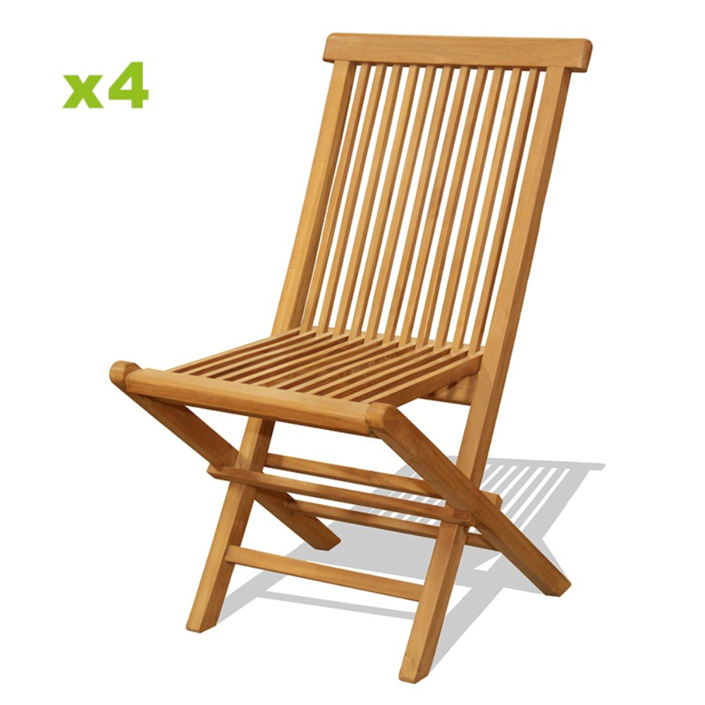 concept-usine-lubok-lot-4-chaises-jardin-teck-pliantes image 4