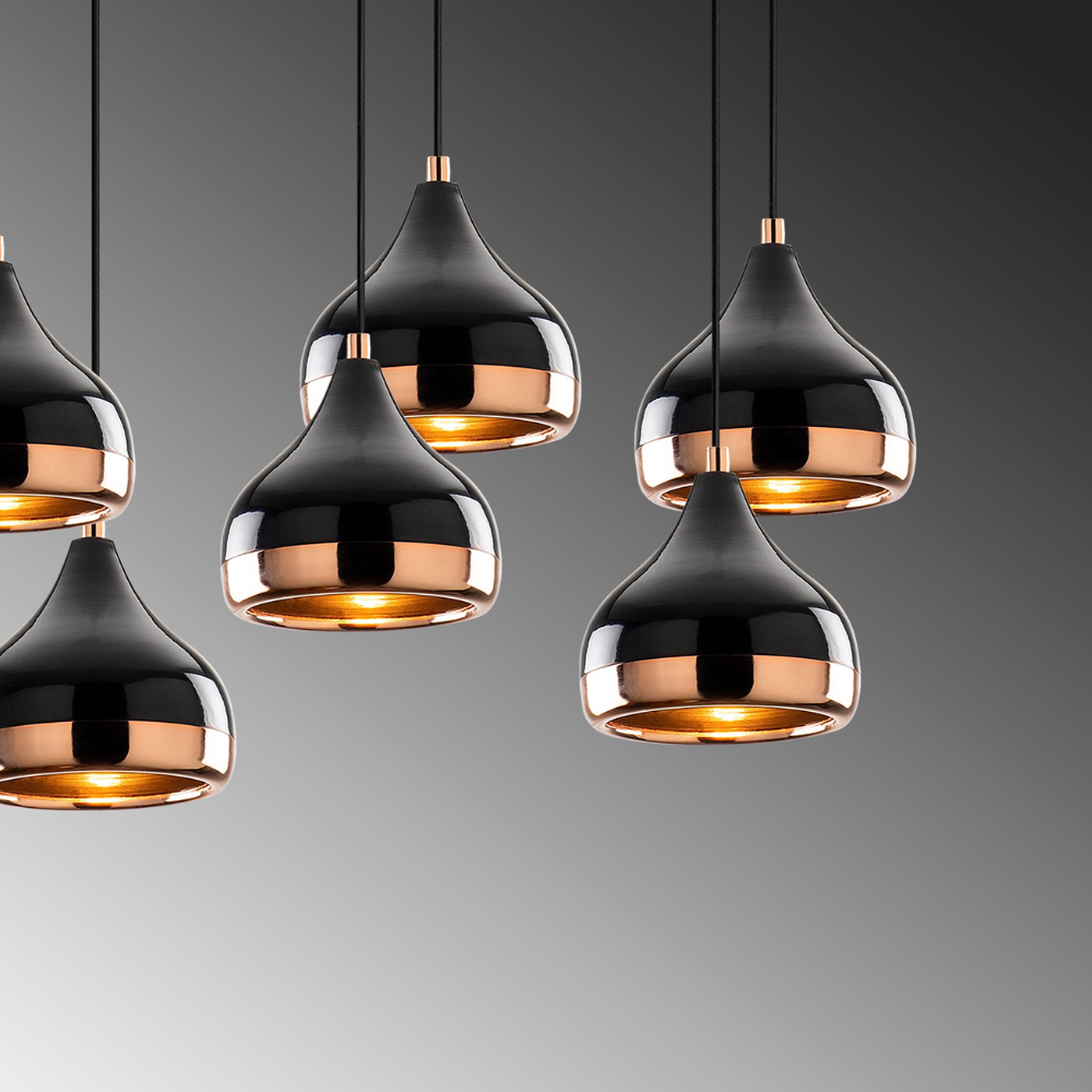 concept-usine-maya-suspension-7-lampes-noir-cuivre image 2