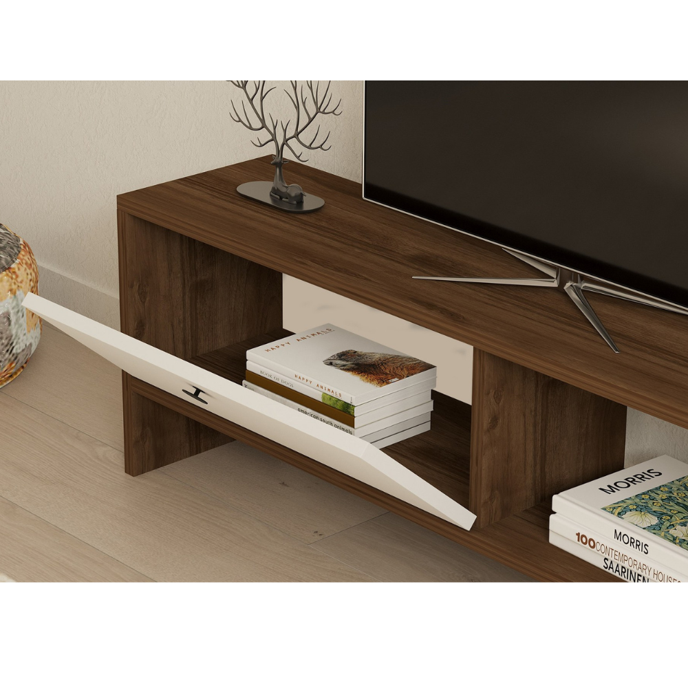 concept-usine-loom-meuble-tv-120-cm-blanc-noyer-porte image 4