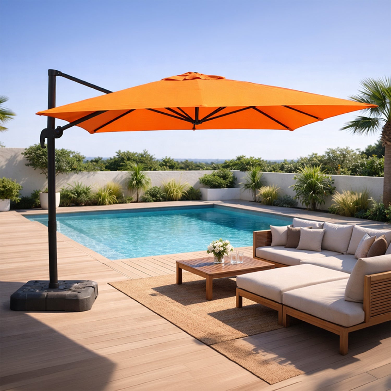 concept-usine-palatino-3x3m-parasol-d-port-taupe-rotatif image 3