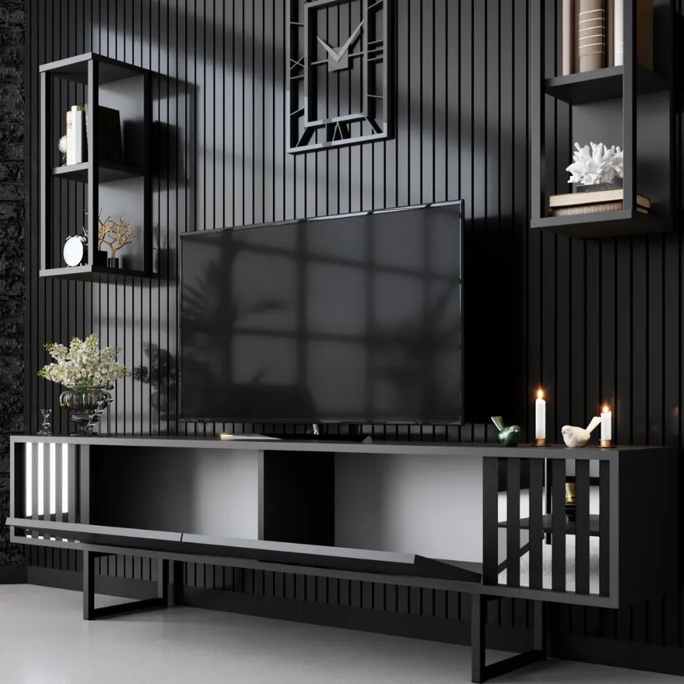 concept-usine-bodo-meuble-tv-noir-180-cm-cases image 1