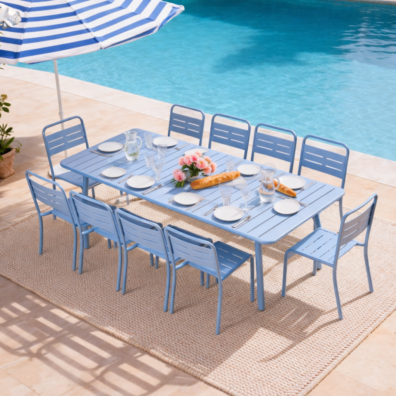 concept-usine-bergame-table-de-jardin-10-12-places-bleue image 6