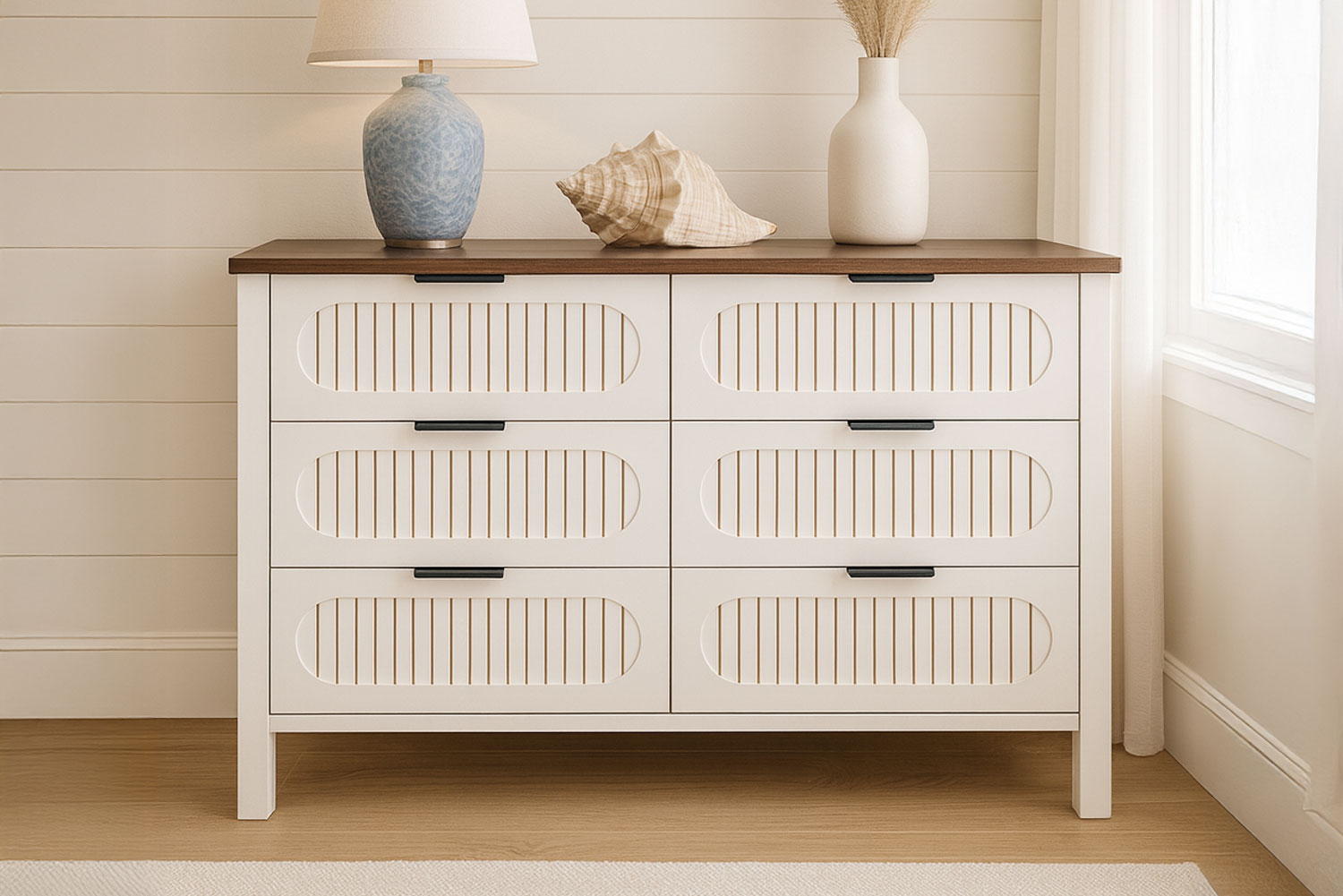 concept-usine-brix-commode-6-tiroirs-blanc-bois-120-cm image 2
