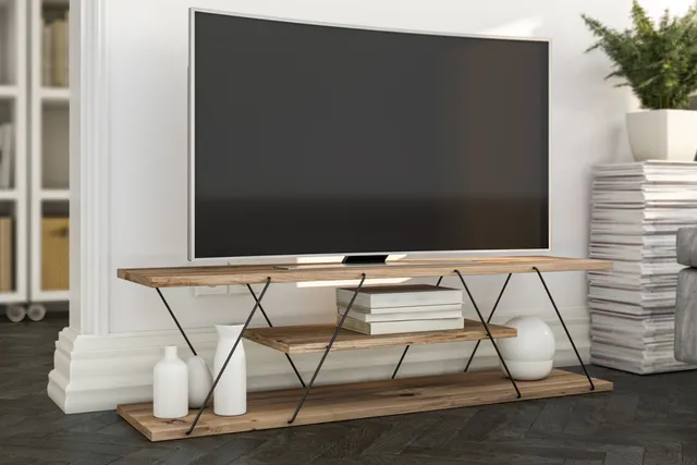 concept-usine-hamar-meuble-tv-bois-noir-120-cm-tag-res image 1