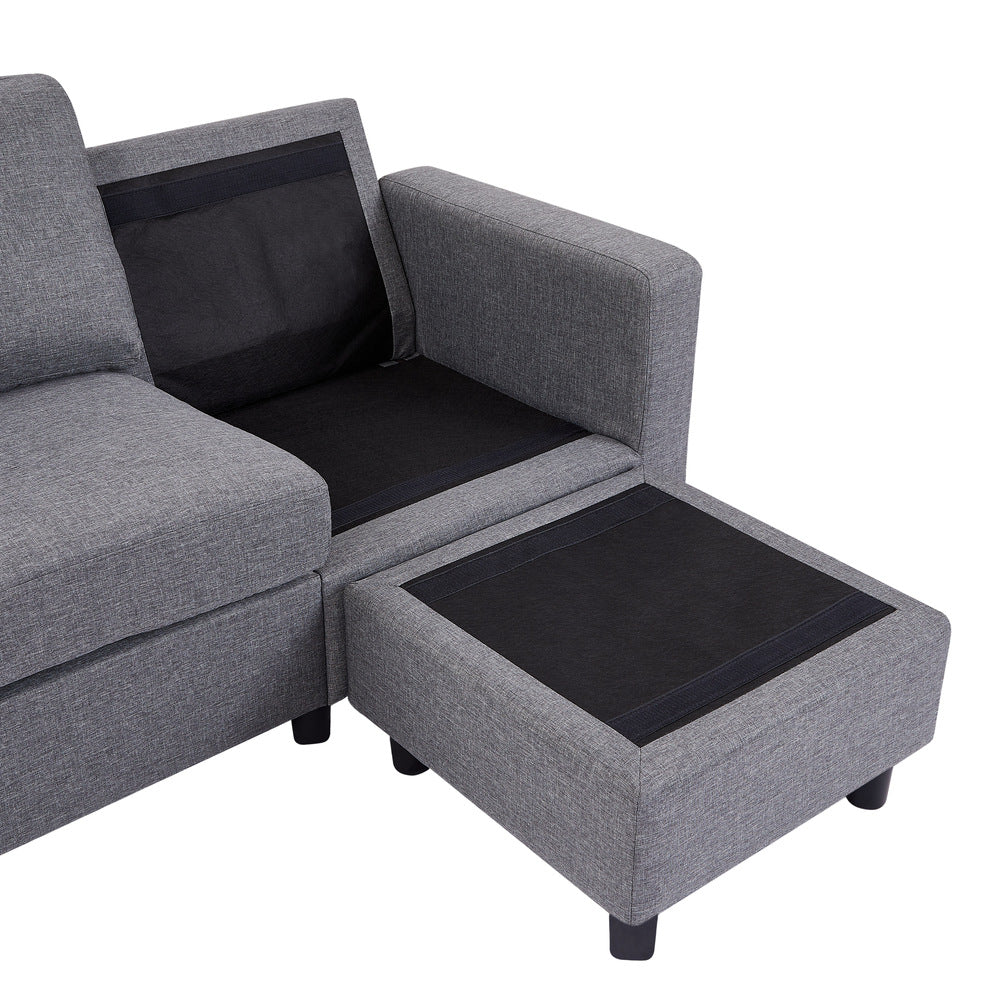 concept-usine-cork-canap-gris-3-places-avec-pouf image 4
