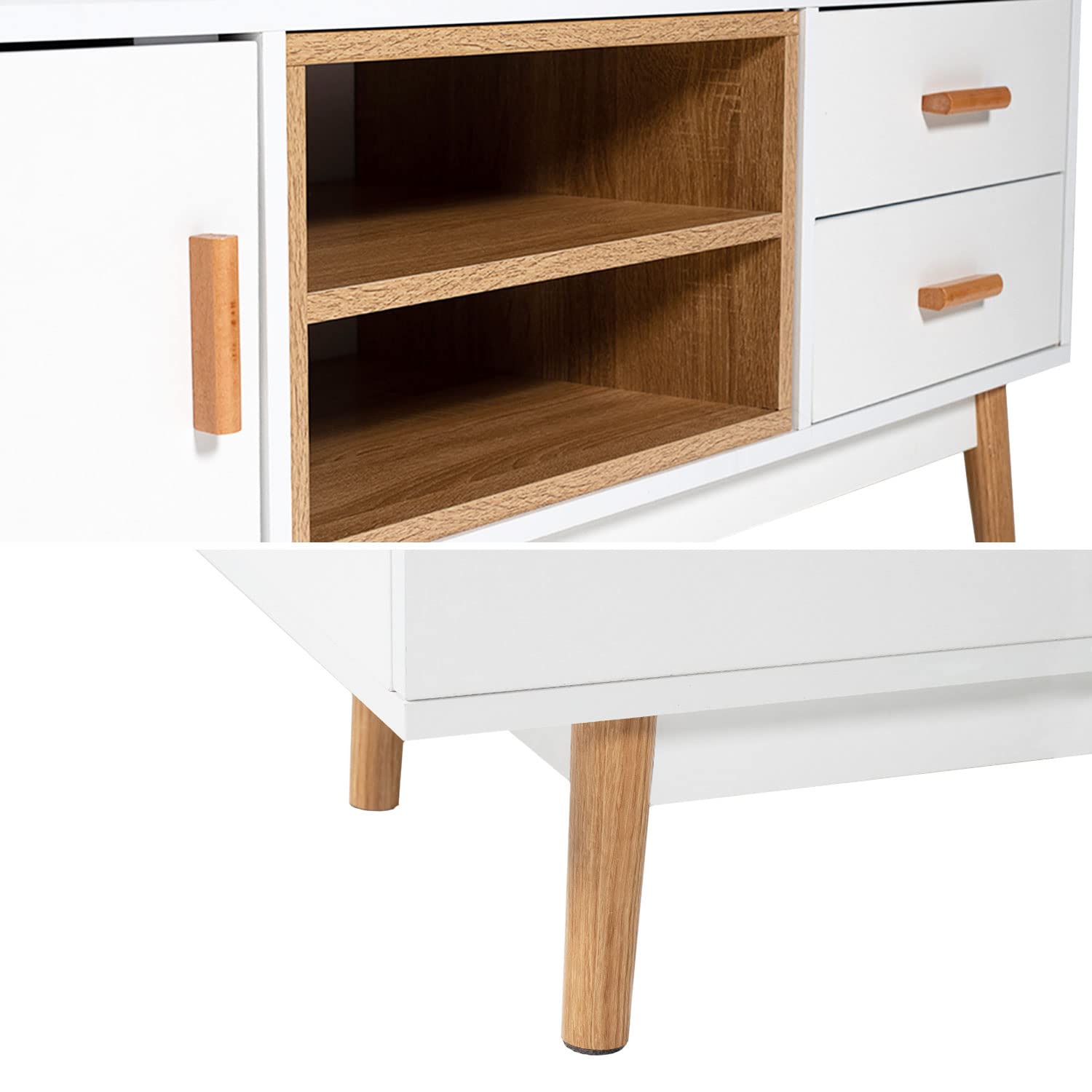 happy-garden-ross-meuble-tv-blanc-scandinave-130-cm-2-tiroirs image 5