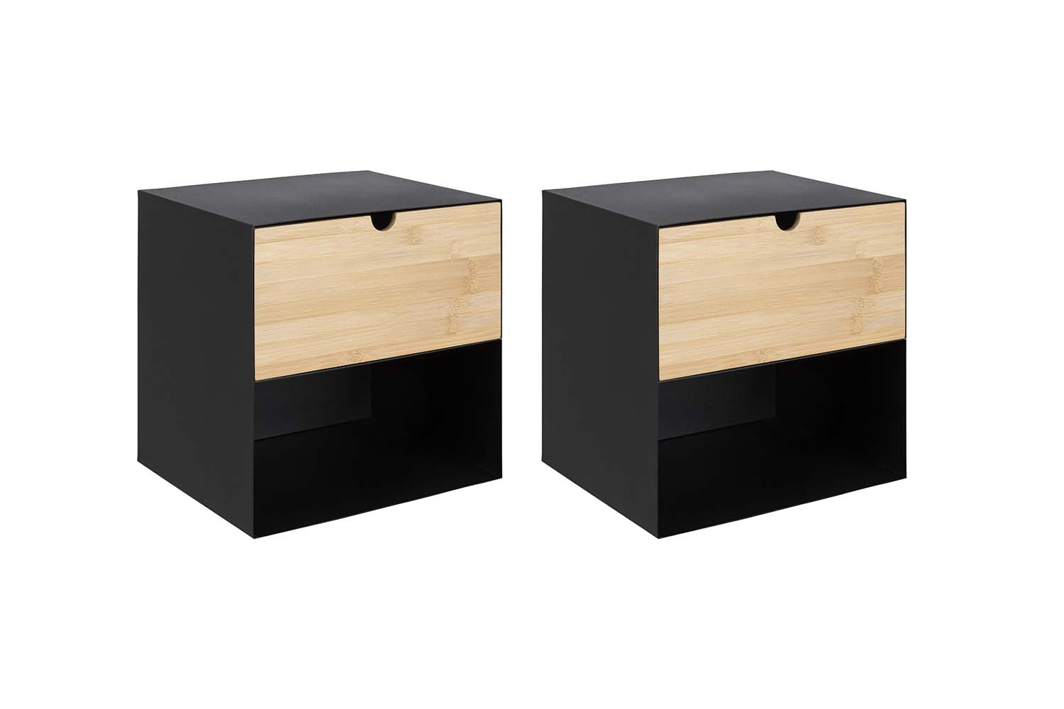 concept-usine-aloft-table-de-chevet-suspendue-bois-noir-tiroir image 2