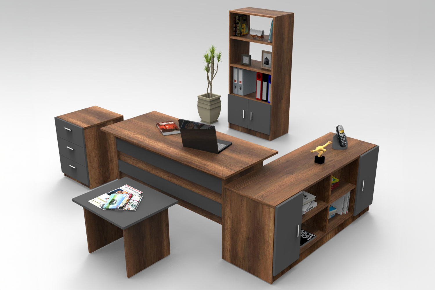 concept-usine-notto-ensemble-bureau-ch-ne-et-gris-modulable image 1