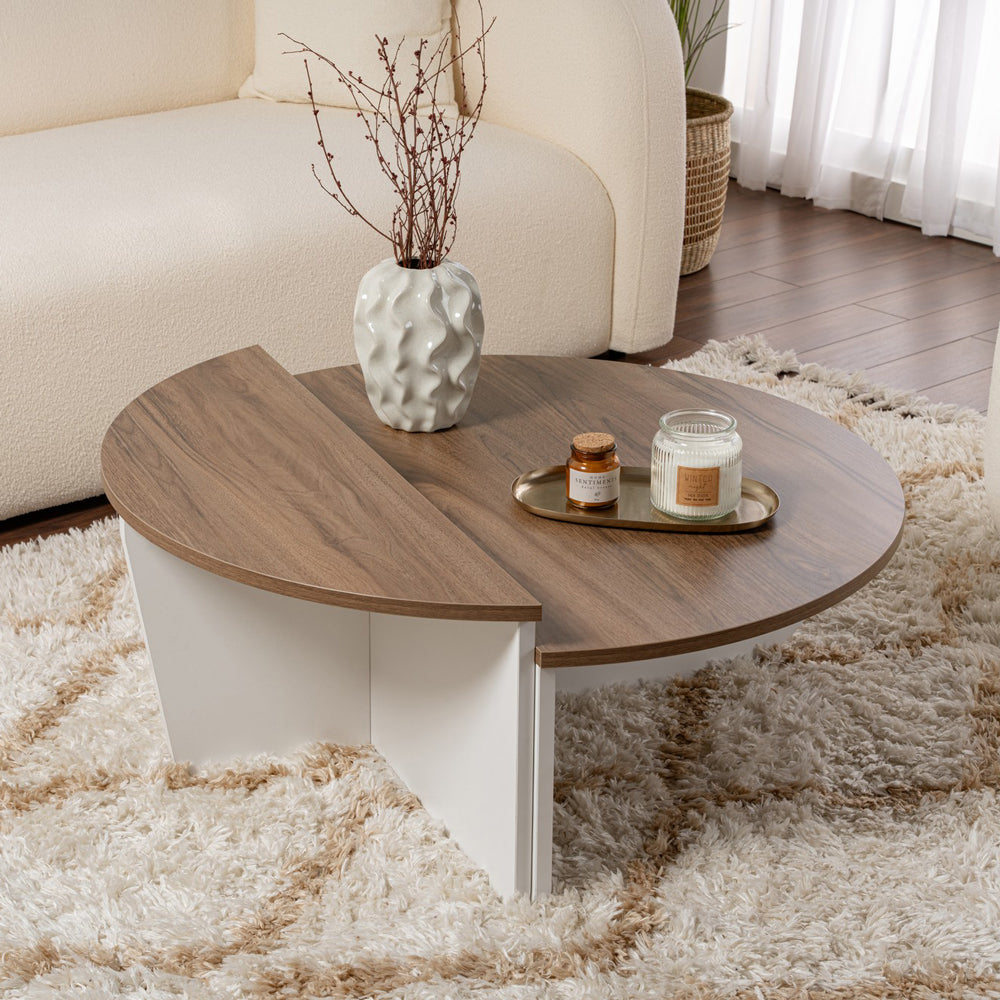 concept-usine-xyn-table-basse-ronde-blanche-modulable image 3