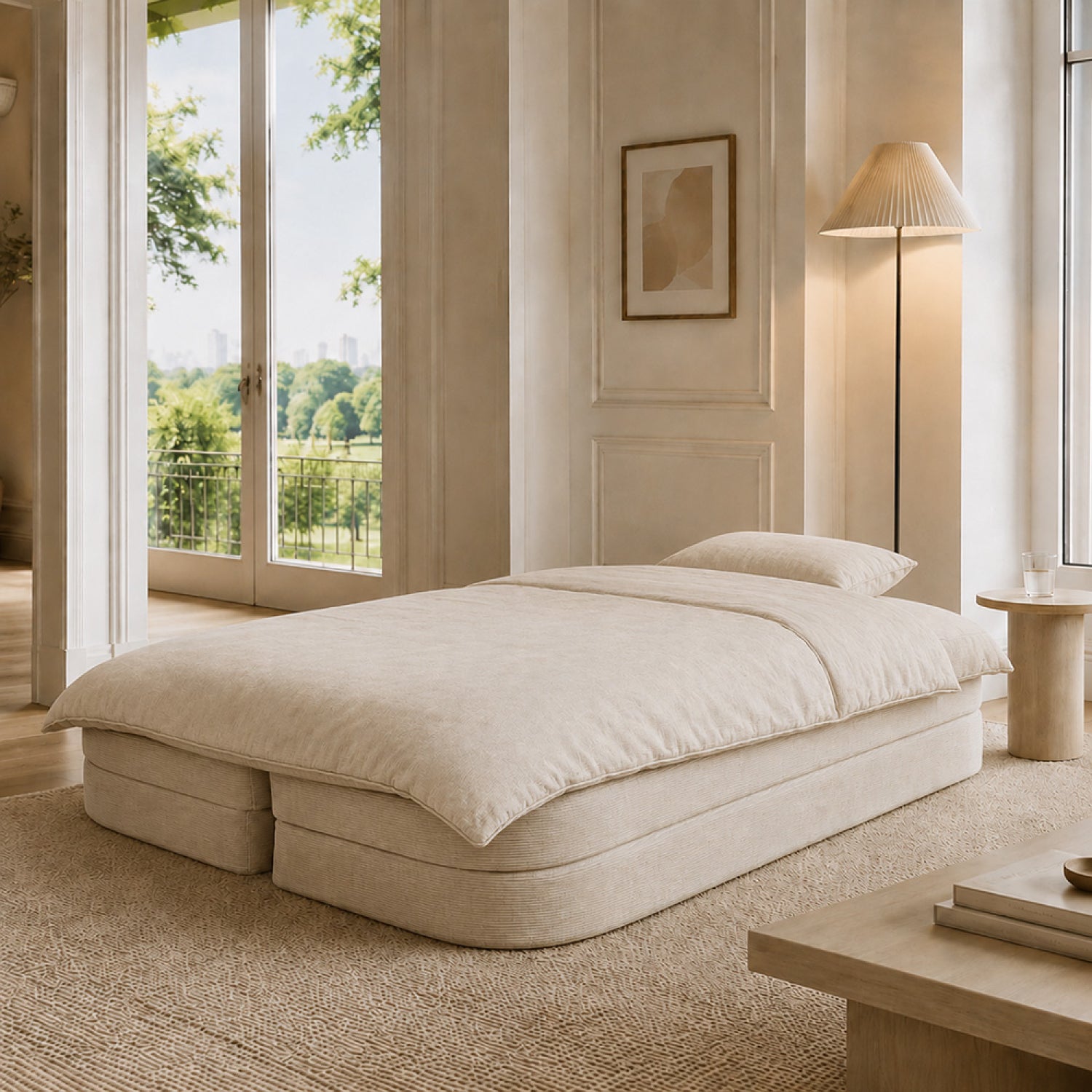 concept-usine-watford-canap-convertible-velours-beige-3-places image 3