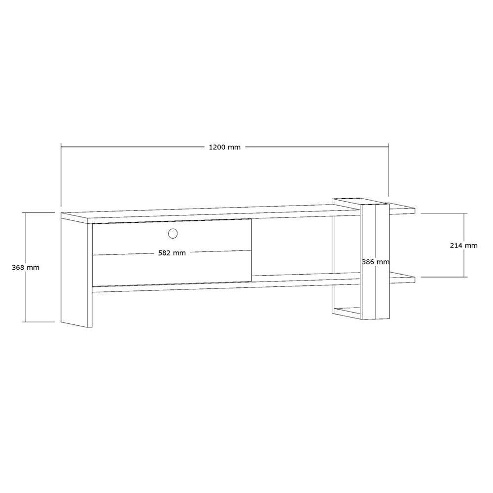 concept-usine-ova-meuble-tv-bois-gris-120-cm-rangement image 6