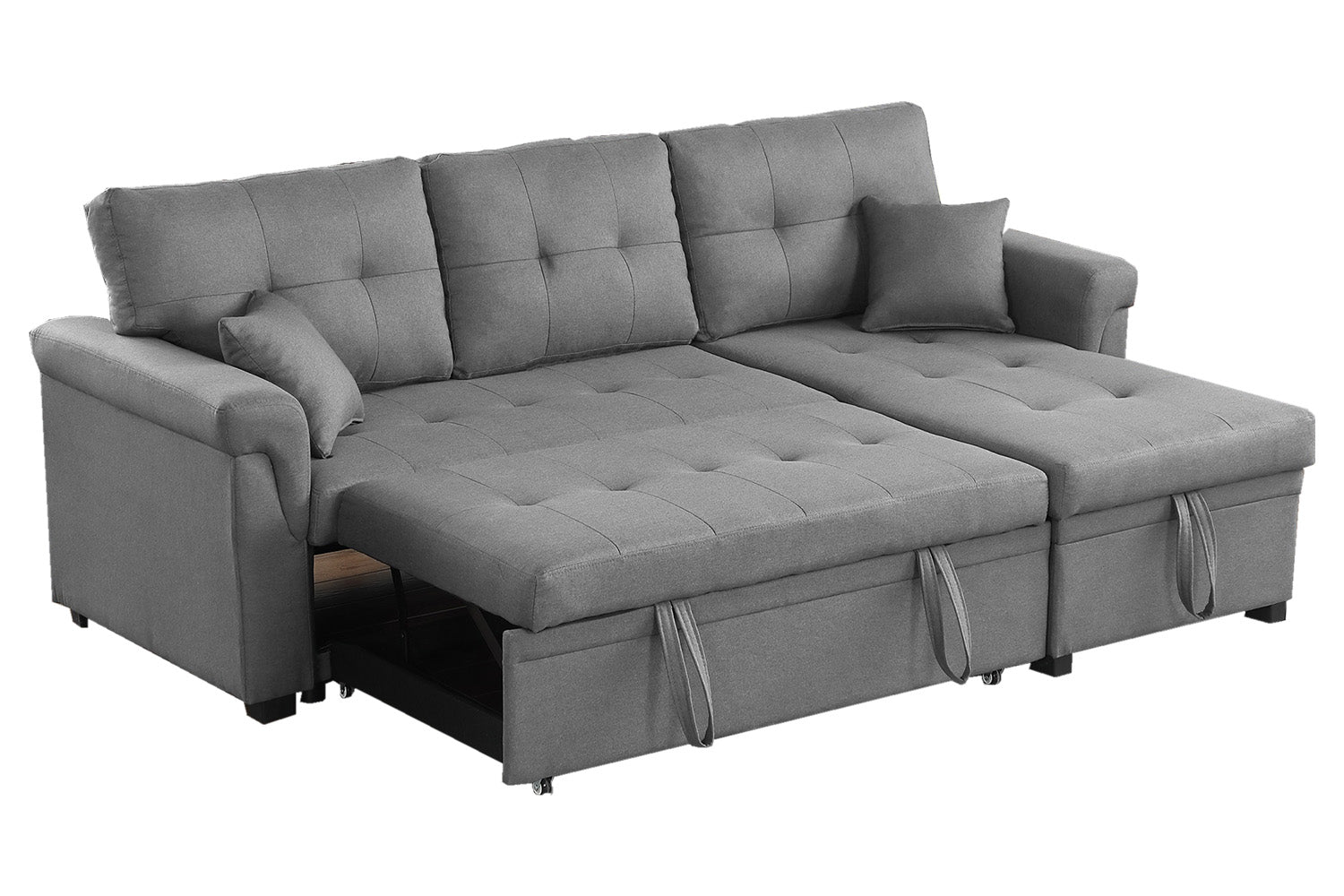 concept-usine-toronto-canap-d-angle-convertible-gris-clair-3-places image 4