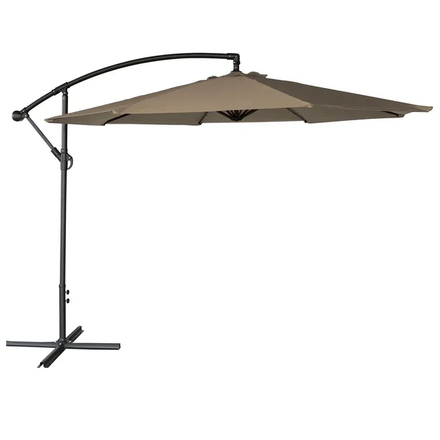 happy-garden-oahu-parasol-d-port-rond-3m-taupe image 1