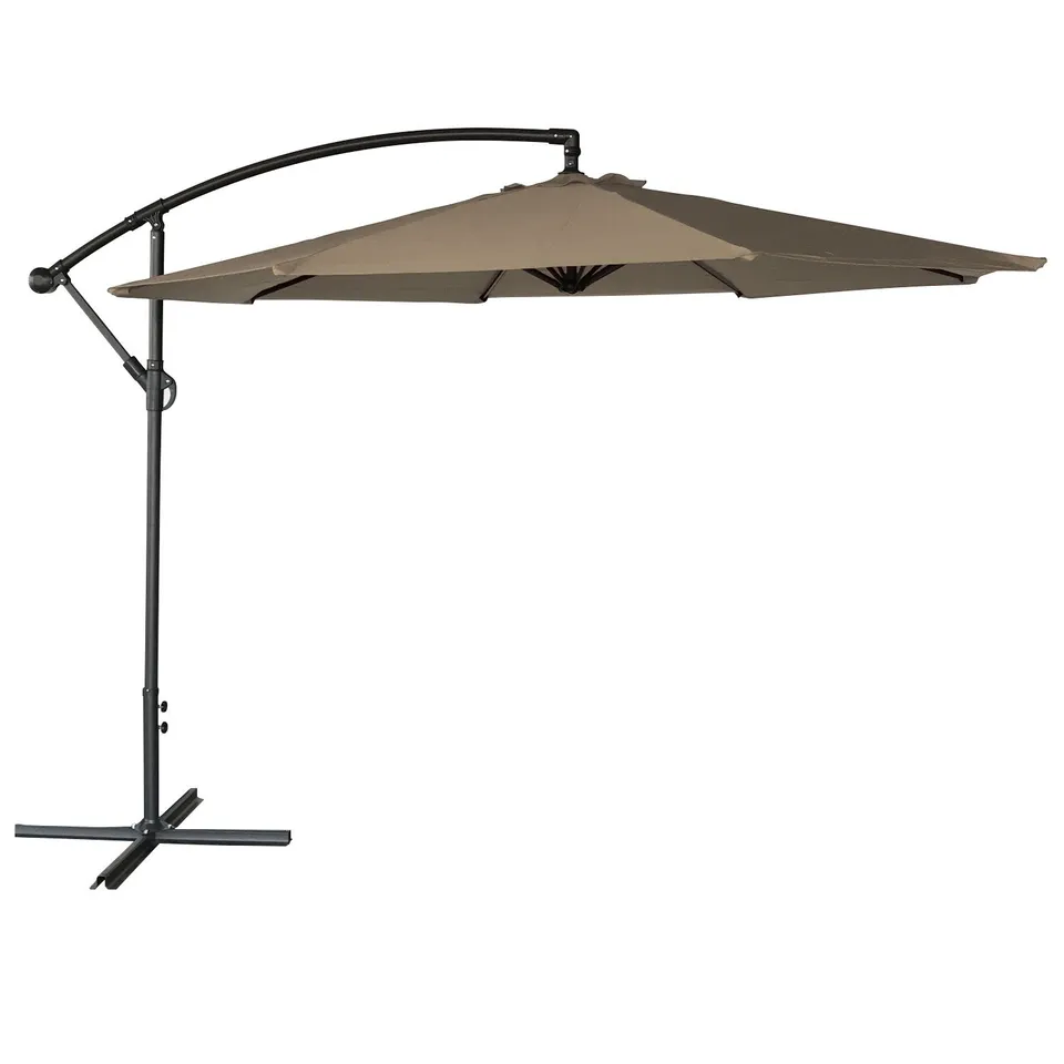 happy-garden-oahu-parasol-d-port-rond-3m-taupe image 1