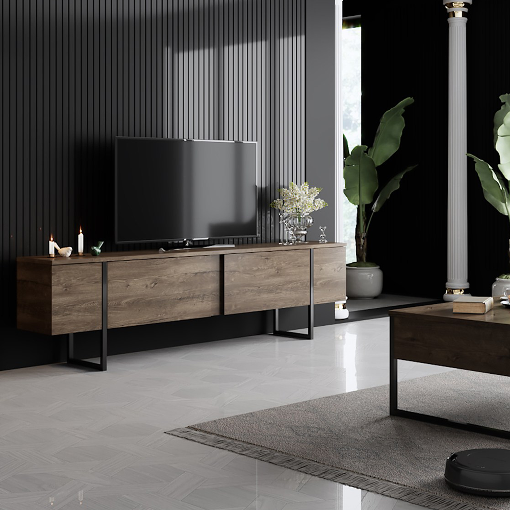 concept-usine-fropa-meuble-tv-180-cm-noir-et-bois image 3