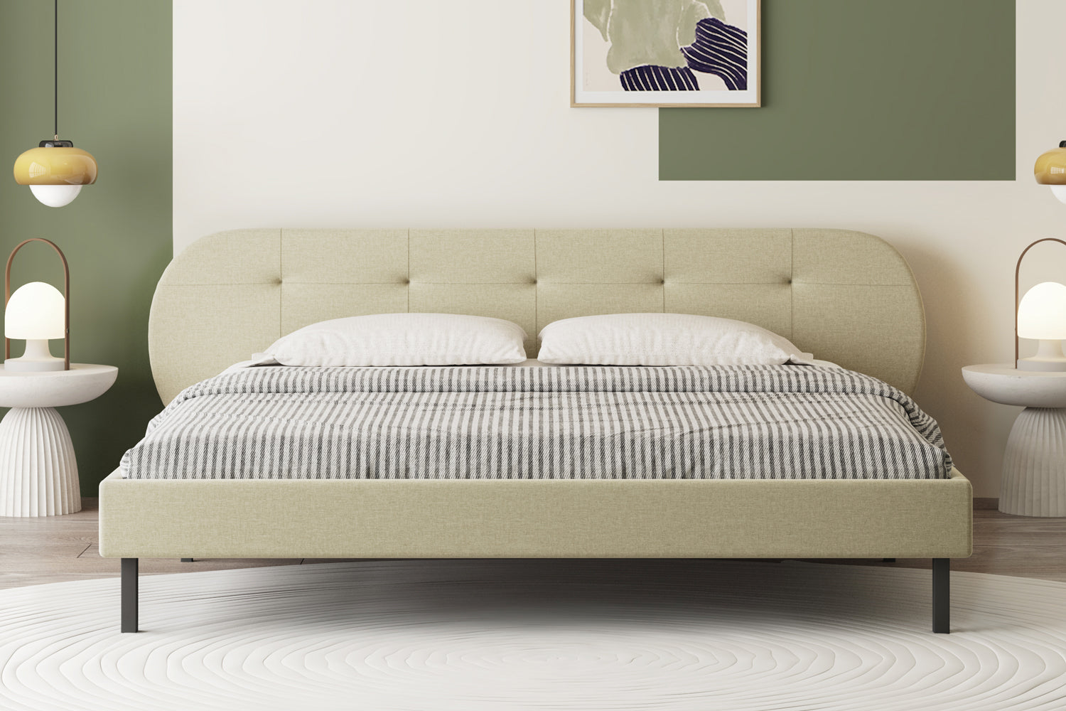 concept-usine-tulsa-lit-tissu-140x190-2-places-beige image 3